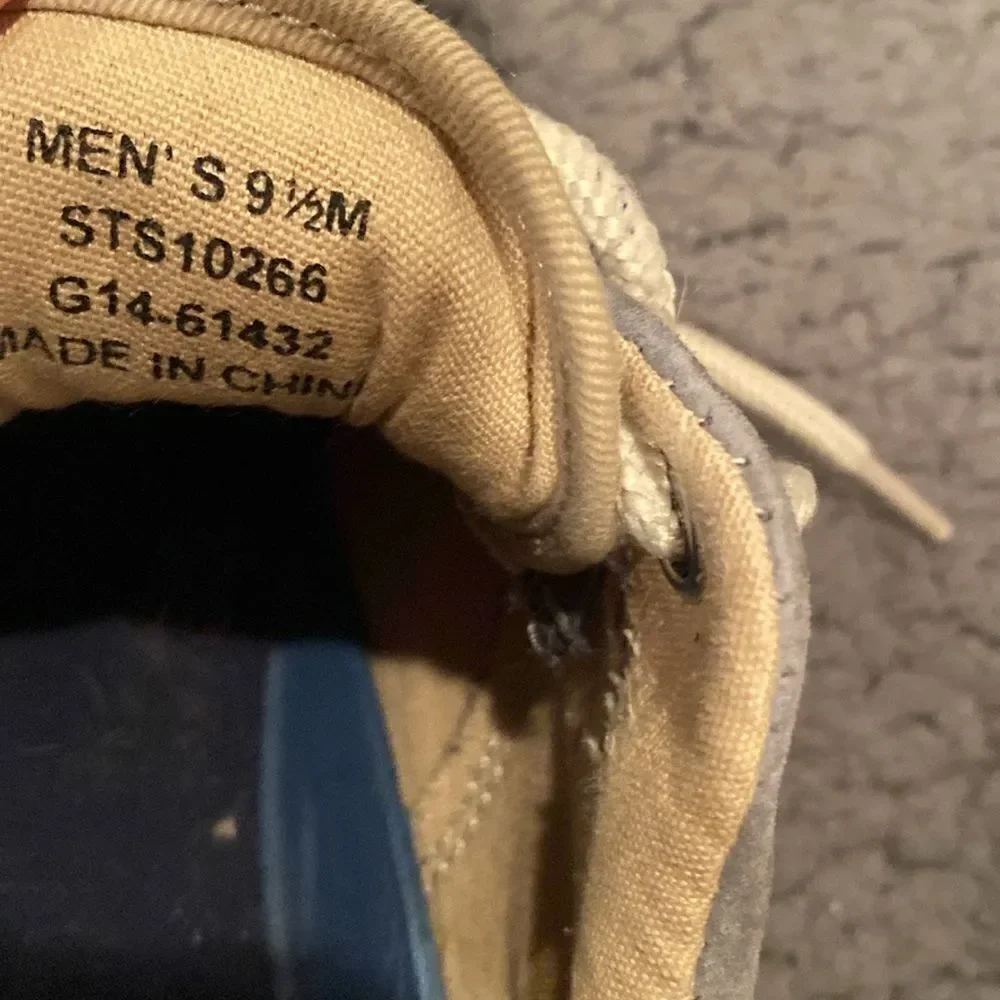 Sperry Men’s Topsiders Tie Up Navy & Grey Shoe Size 9.5